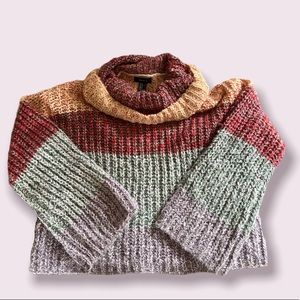 Turtle neck cropped sweater